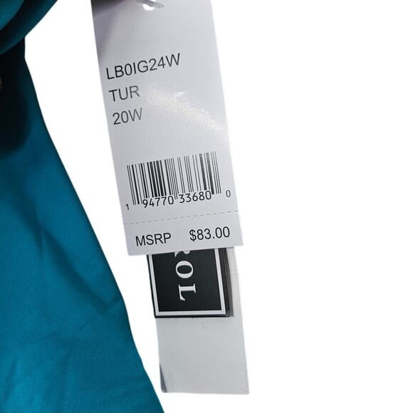 NEW La Blanca 20W Turquoise One Piece Ruched Swimsuit Coastal Beach Pool - Picture 5 of 5